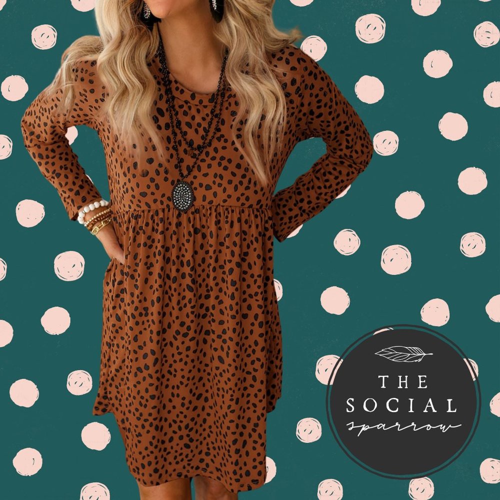 Rust Dot Dress